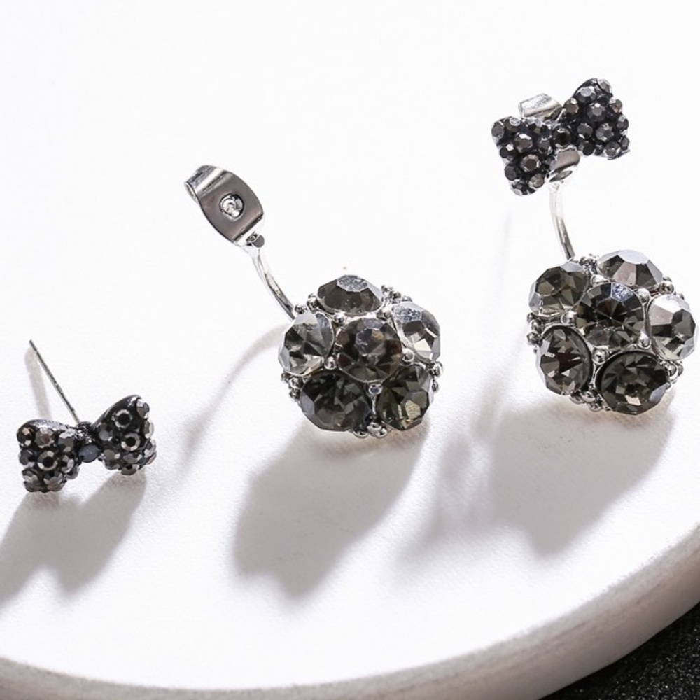 Black Bowknot Earrings
